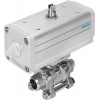 Кран с приводом Festo VZBA-3/8-WW-63-T-22-F0304-V4V4T-PS15-R-90-4-C