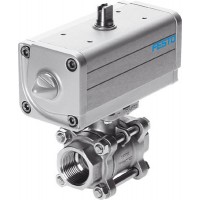 Кран с приводом Festo VZBA-11/2-GG-63-T-22-F0507-V4V4T-PP60-R-90-C