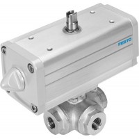 Кран с приводом Festo VZBA-1-GGG-63-32T-F0405-V4V4T-PS30-R-90-4-C